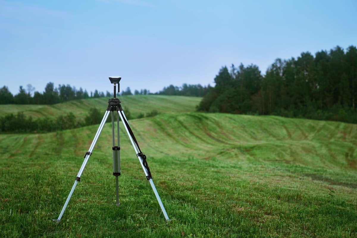 Surveying equipment in the field